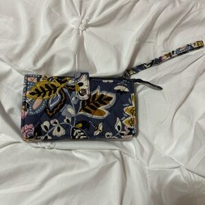 Vera Bradley Blue Floral Wristlet